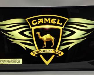 CAMEL ROADHOUSE TOUR LIGHTED SIGN 36x20 INCHES. NO SHIPPING, PICKUP ONLY