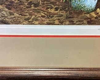 BOB TIMBERLAKE SIGNED #5/1000 MY CIDER BARREL FRAMED PRINT, 37in by31in NO SHIPPING PICKUP ONLY