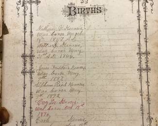 ANTIQUE LEATHER HOLY BIBLE FROM 1880 FROM THE KEARNS FAMILY, PHOTOGRAPH BOOK AND COLLECTIBLES GOLD TRIM JESUS PLATE