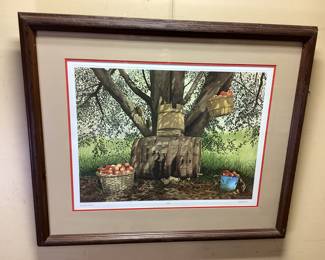 BOB TIMBERLAKE SIGNED #5/1000 MY CIDER BARREL FRAMED PRINT, 37in by31in NO SHIPPING PICKUP ONLY