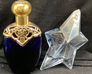 (2) VTG. AVON MESMERIZE & THIERRY MUGLER ANGEL PERFUME BOTTLES