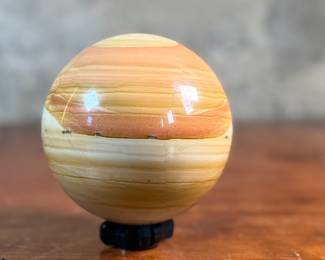 This lot features a stunning polished sphere specimen with a 12.5” circumference. 


