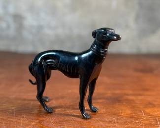 "Greyhound", a vintage mid-century cast bronze sculpture in a beautiful Art Deco style. This piece measures, 5.25” H.

