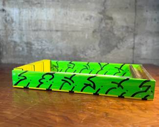 "Box 26", an original mixed media work of art by listed artist, Howard Hack circa 1995. This piece measures, 2.5” H x 18” W x 10.5” D. Howard Edwin Hack (July 6, 1932 – June 11, 2015) was an American representational painter and graphic artist, with works in numerous museum collections. Known for an innovative approach to a variety of media, as well as use of traditional oil paints, Hack began working in the late 1940s.

