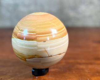 This lot features a stunning polished sphere specimen with a 12.5” circumference. 

