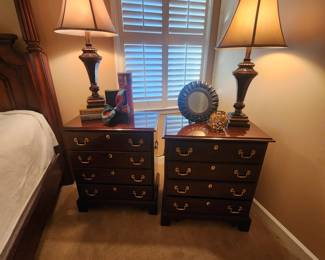 Pair of Hickory White Bedside Tables