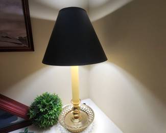 Brass Lamp with Pierced Base