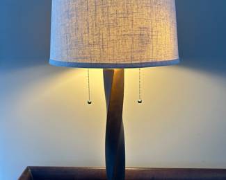 Wood twist lamp, 2 available, 31"H,  $34 each