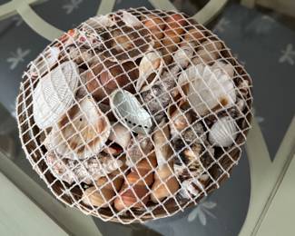 Bowl of seashells, 8"D,  $10