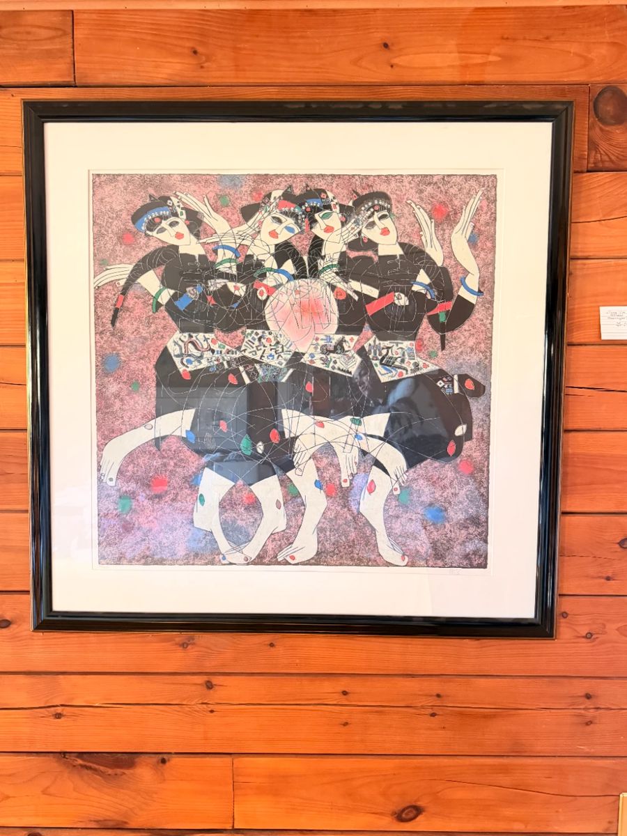 Fine art by Jiang Tiefeng, Moonlight Dance, 1986