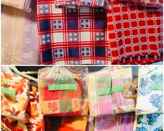 Vintage table linens and towels
