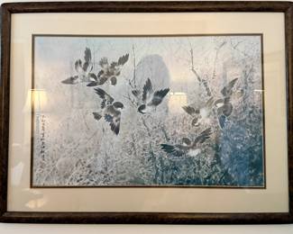Frame/Matted Art Titled "Cantata" by Linchia Li