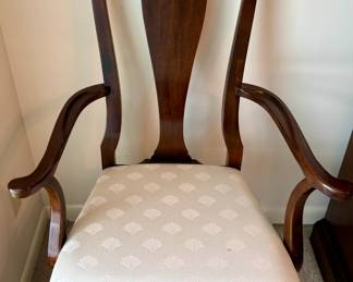 Drexel Heritage Queen Anne Style Cherry Wood Dining Armchair