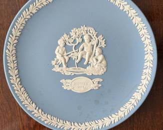 Wedgwood Blue Jasperware 1986 Collectible Mother's Day Plate