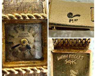 Vintage Ladies' Lucien Piccard 14k Yellow Gold Wristwatch