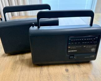Vintage General Electric (GE) 2-Band Portable AM/FM Radios