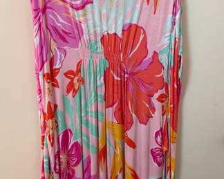 "Ellen Tracy" Multi-Colored, Floral, Sleeveless Dress