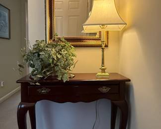 Queen Anne Style Console Table with Single Drawer