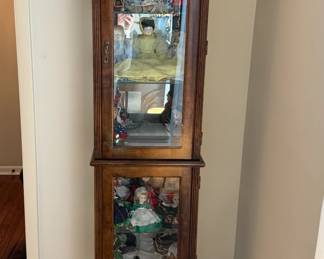 Freestanding Wooden Curio Display Cabinet