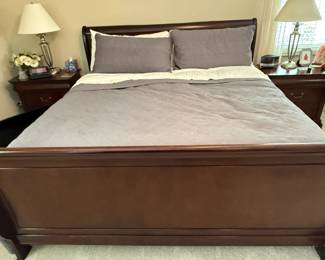 Wooden Sleigh Bed by Havertys