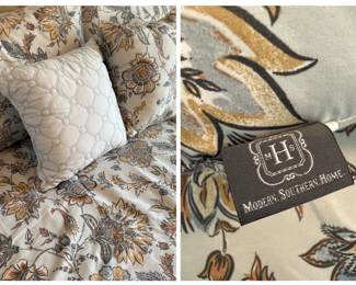 "Modern Southern Home" Brand Floral Print Quilt