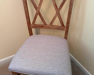 Cross Back Upholstered Dining Chair