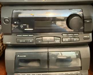 Sony MHC-G101 Compact Mini Hi-Fi Stereo System with 3-Disc CD Changer,
Dual Cassette Tape Player with Recording Capabilities and
AM/FM Radio Tuner