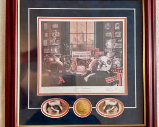 Framed/Matted Art "Tiger Traditions" A Tribute to Auburn Football Signed by Sports Artist Greg Gamble