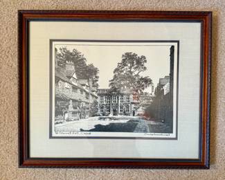 Framed/Matted Art "St Edmund Hall, Oxford" by Charles Broodherst