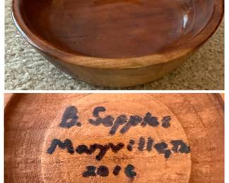 Wooden Bowl made from Cherry Wood Crafted by B. Sappier in Maryville, Tennessee (2016)