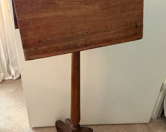 Adjustable Wooden Reading Stand with Tripod Base