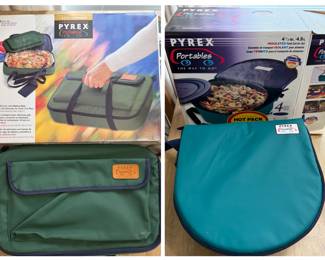 Two Pyrex Portables Insulated Food Carrier Sets
