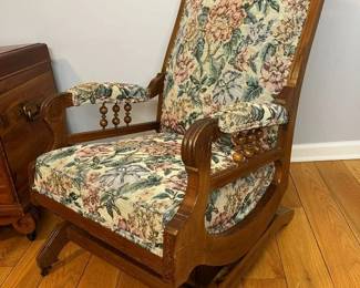 105 Antique Victorian Eastlake Platform Rocker