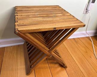 105 Teak Folding Stool