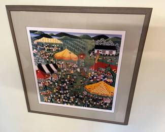 105 Pat Dougherty Garlic Festival Signed Lithograph
