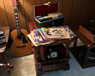  1960 Guitar, sheet music, 8 track cassettes
