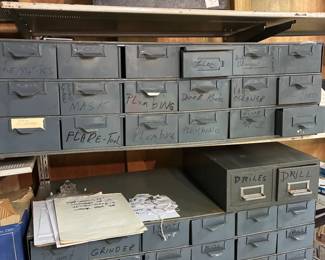metal tool drawers (filled)