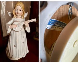 Gorham Angel Playing Lute Music Box