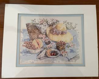 Still Life with Fruit and Hat, Signed G. Carson