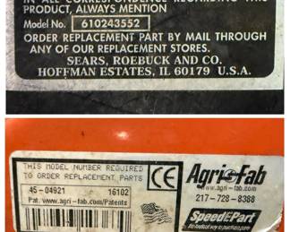 AgriFab Inch TowBehind Lawn Sweeper and Craftsman Utility Trailer second image