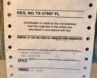 Kent Furniture Swivel Rocker Recliner second image