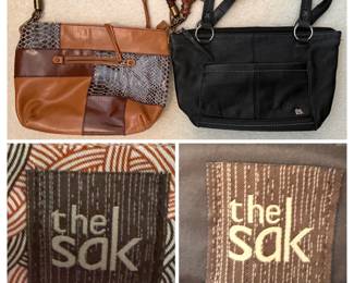 The Sak Indio Hobo Patchwork Leather Shoulder Bag and Black Leather Tote Bag