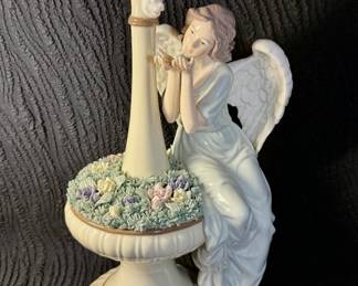 Grandeur Noel Porcelain Angel with Dove Figurine