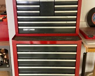 Craftsman Red Rolling Tool Chest and Top Chest