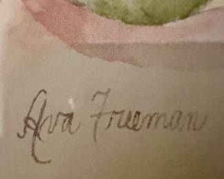 Ava Freeman Watercolor Painting of Magnolia and Cherry Blossoms second image