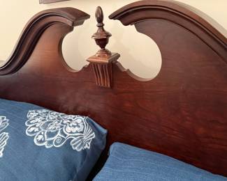 Mahogany FourPoster Bed with Carved Headboard third image