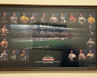 The Winston NASCAR Night Race Commemorative Framed Print with Driver Autographs