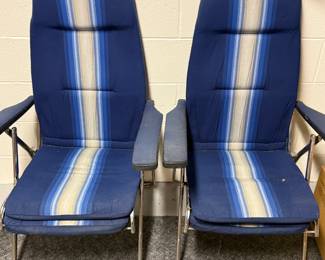 Vintage Marga Reclining Airstream Camper Chairs Set of