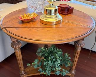 Oak Drop Leaf Side Table
