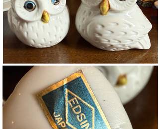 Pair of EDSIN Japan Ceramic Owls
